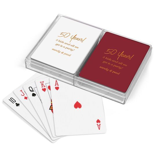 Fun 50 Years Double Deck Playing Cards